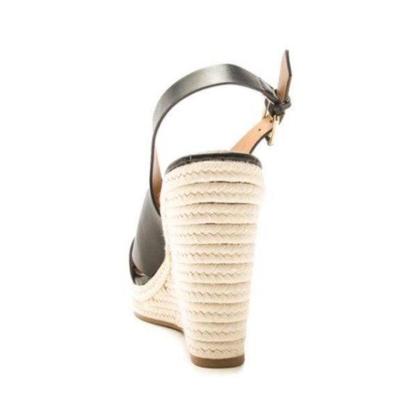 Slingback Espadrille Wedges in Black - Picture 8 of 9